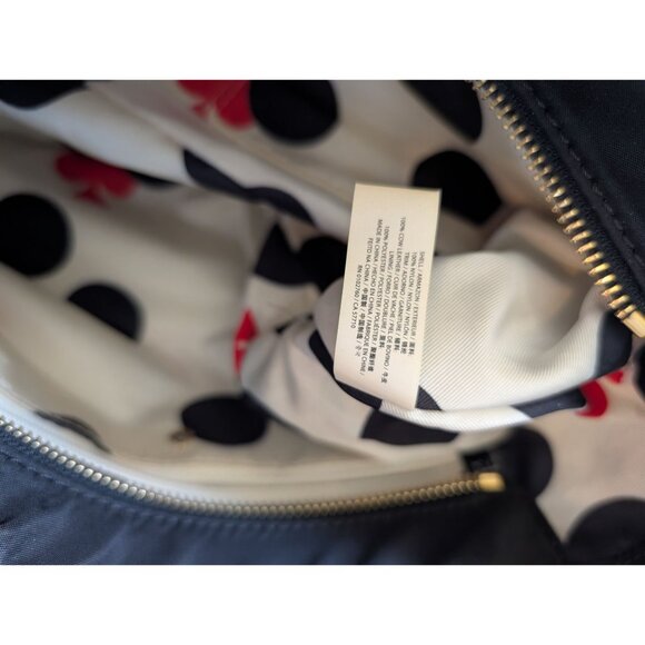 Kate Spade Black Nylon Handbag With Polka Dot Lining & Gold Hardware - Picture 5 of 9